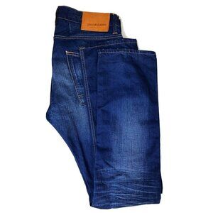 Gsus SIndustries Instinct Mens 31X34 Blue Denim Jeans Button Fly The Newton 11oz